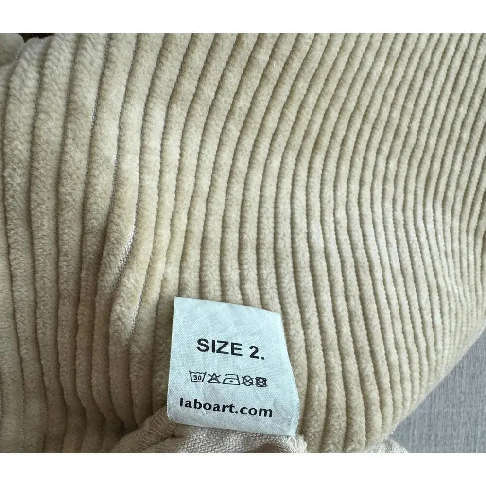 LABO.ART Panta Paride Velluto Corduroy Trousers Light Tan in Size 2 / Medium